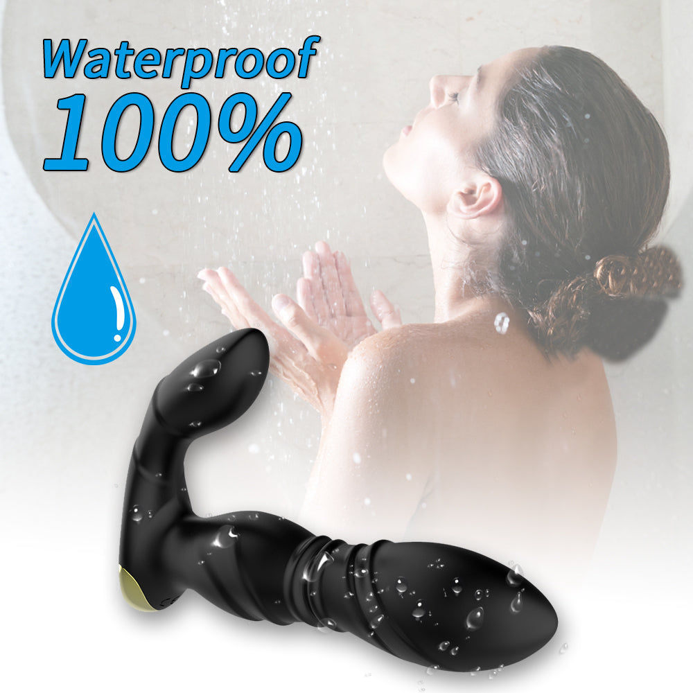 Prostate Massager Anal Toys with Penis Ring 9 Swing Rolling Vibrating Modes Male Sex Toys Anal Vibrator for Men Male Adult Sex Toy for Men Vibrating Anal Butt Plug