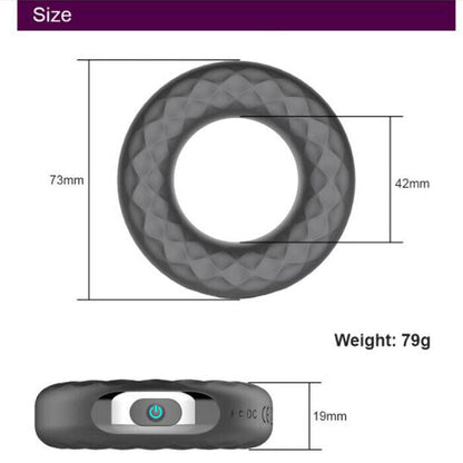 10 Mode Vibrating Cock Ring USB Rechargeable Couples Silicone Waterproof Quiet <50dB