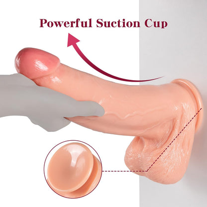 13 Inch Extra Thick Realistic Dildo with Strong Suction Cup Base, Large Adult Toy for Hands-Free Use, 9.88 Inch Insertable Length, Heavyweight 1500g Design, Flesh Tone