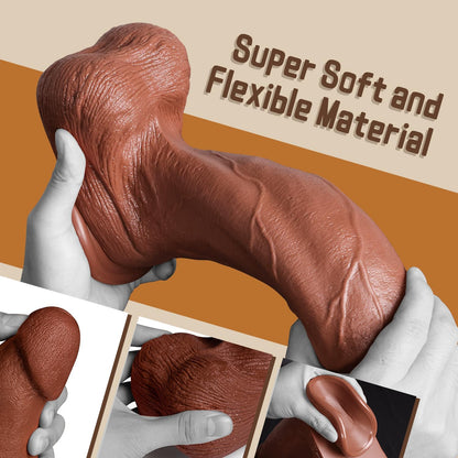 13 inch Huge Dildo for Men Women, 3.1'' Diameter Anal Big Thick Dildos with Strong Suction Cup Adult G-spot Fake Penis with Small Glans for Male Female Adult Toys & Game