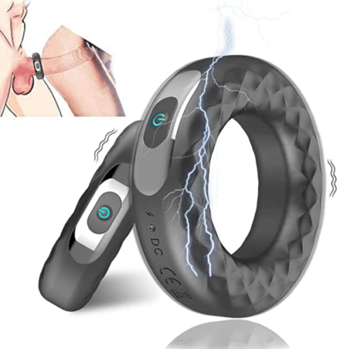 10 Mode Vibrating Cock Ring USB Rechargeable Couples Silicone Waterproof Quiet <50dB