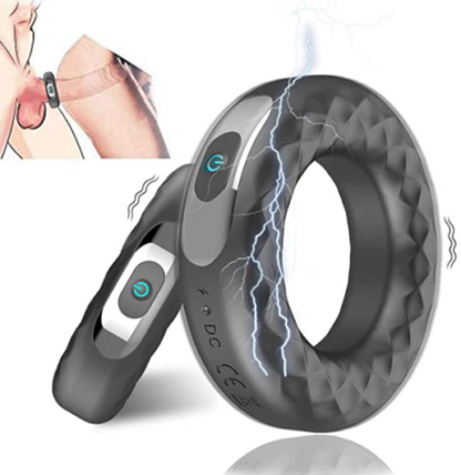 10 Mode Vibrating Cock Ring USB Rechargeable Couples Silicone Waterproof Quiet <50dB