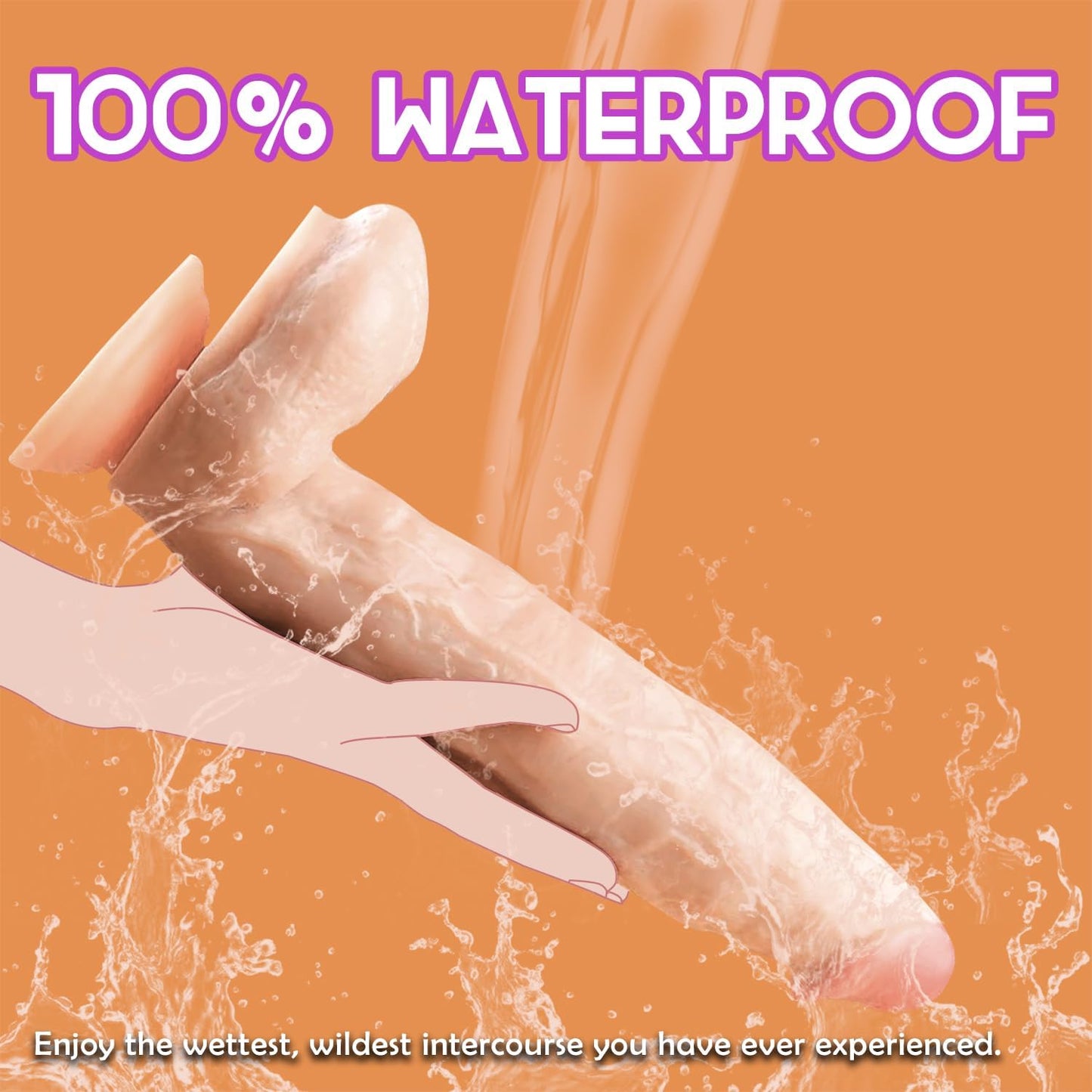 12" Large PVC Dildo Intimate Massager Strong Suction Base 9.45" Insertable 900g