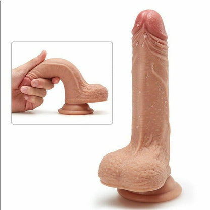 10 Inch Super Big Realistic Dildo Sex Toys for Man Women, Meaty Real Skin Silicone Dildos with Strong Suction Cup Dual Density for G-Spot & Prostate Stimulation, Adult Sex Toy Hands-Free Play