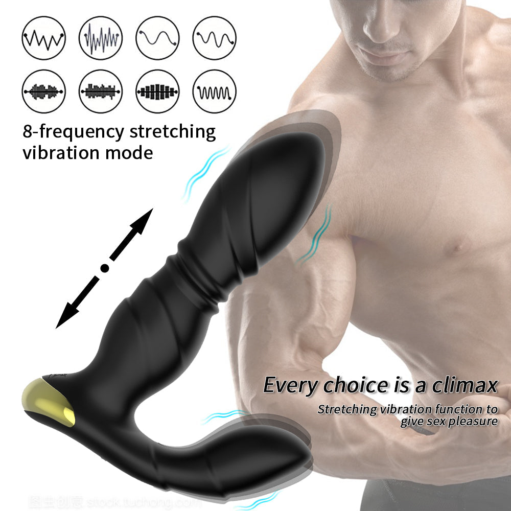 Prostate Massager Anal Toys with Penis Ring 9 Swing Rolling Vibrating Modes Male Sex Toys Anal Vibrator for Men Male Adult Sex Toy for Men Vibrating Anal Butt Plug