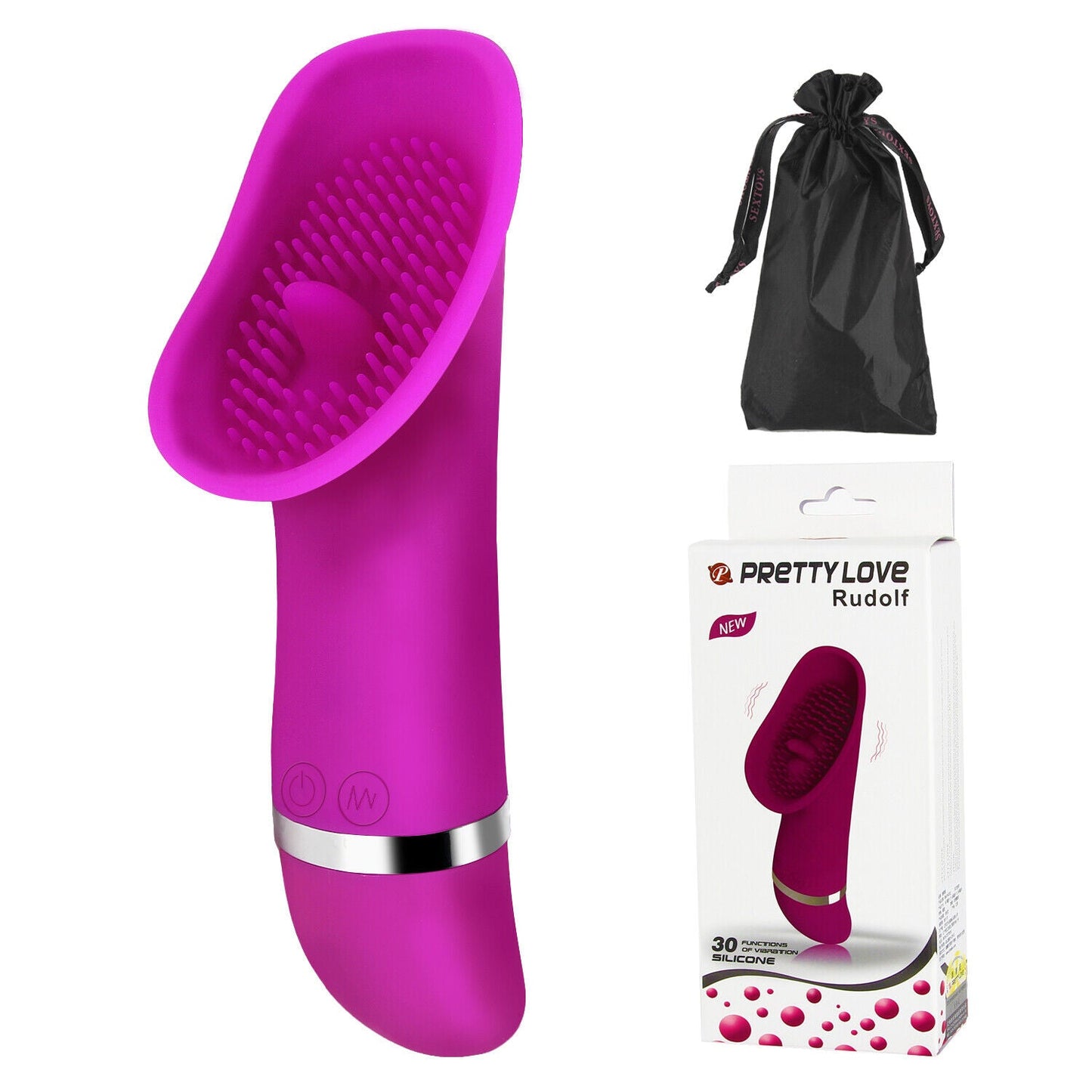 Realistic Tongue Vibrator for Women – Clitoral Licking Stimulator with 30 Vibration Modes – Adult Sex Toy for Nipple, G-Spot & Vaginal Pleasure – Couples Female Toy