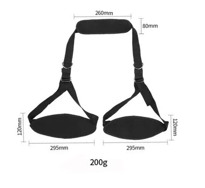 BDSM Open Leg Restraint Strap Adjustable Bondage Spreader Thigh Cuffs with Padding – Adult Sex Toy for Couples Roleplay, PU Leather Fetish Restraints