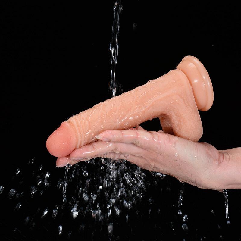 7 Inch Suction Cup G Spot Anal Dildo for Beginner, Realistic Dildos Adult Sex Toys for Hands-Free Play, Silicone Flexible Dildo Sex Toy with Strong Suction Base for Men Women Couples