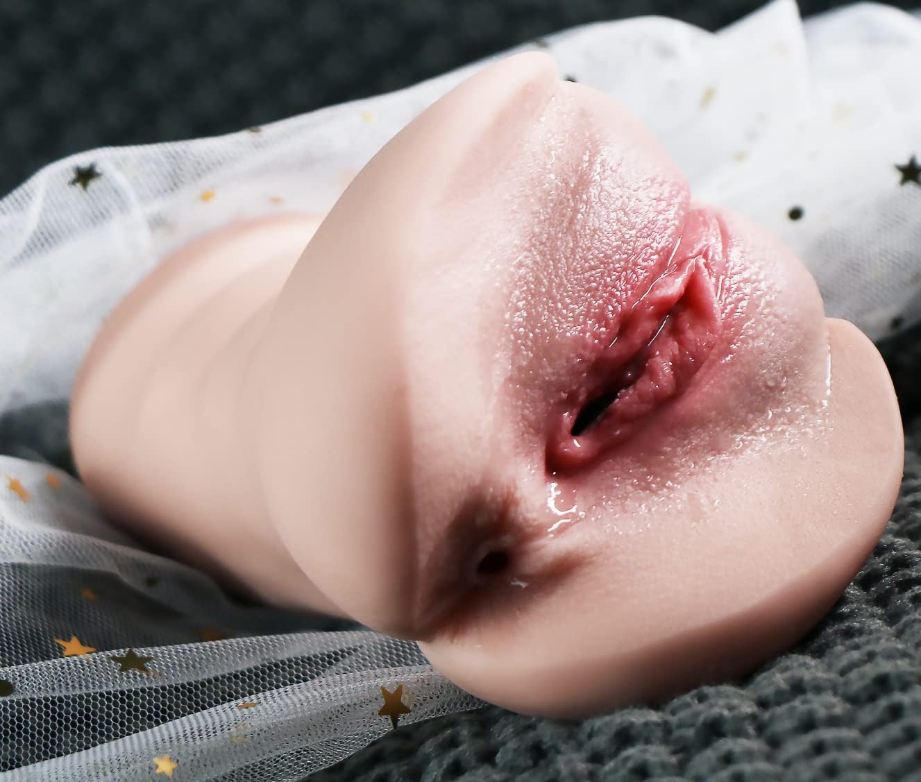 Realistic Male Masturbator Sleeve 3D Textured Dual Channel Pocket Toy 625g