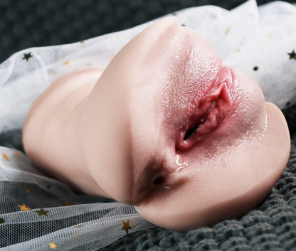 Realistic Male Masturbator Sleeve 3D Textured Dual Channel Pocket Toy 625g