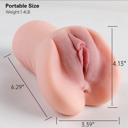 Realistic Male Masturbator Sleeve 3D Textured Dual Channel Pocket Toy 625g