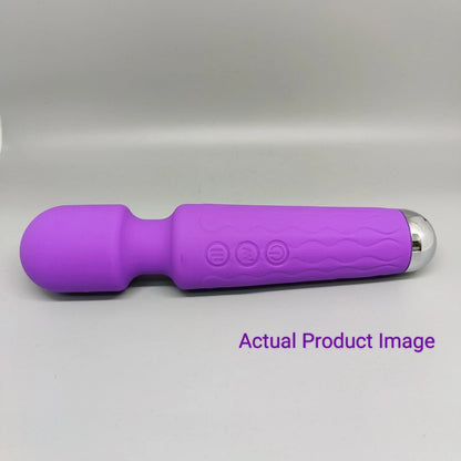 Rechargeable Wand Vibrator with 20 Stimulating Modes & 8 Powerful Speeds - Adult Sex Toys for Couple Waterproof Wands for Adults in Safe Silicone - Quiet Small & Slim Vibrating Magic Wand