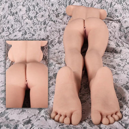Realistic Sex Doll with Leg, Male Masturbator withGel-Filled Breast Pussy Anal,TPE Solid Dolls for Sex,RealDoll for Men with Breast Ass,Adult Sex Love Doll,Male SexToys