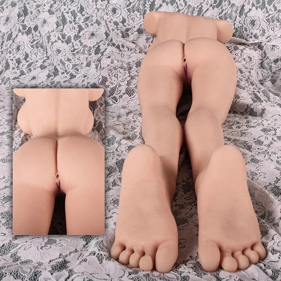 Realistic Silicone Female Torso Sex Doll with Legs – 9kg Soft Skin Feel Life Size Body Love Doll