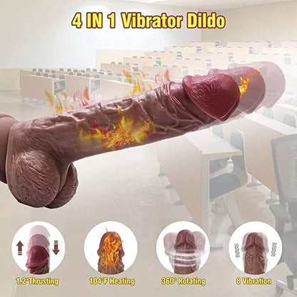 8.7" Thrusting Dildos Vibrator Sex Toys for Women, Black Dildo with 3 Thrusting & 9 Vibrations, Large Realistic Vibrating Dildo for G-spot Anal Play, Big Dildo Sex Toyscouples for Man Women Couples
