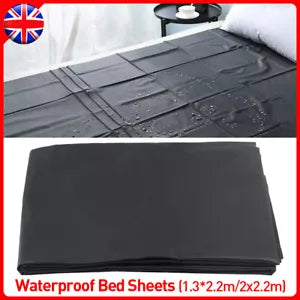 Waterproof Oil Proof Bed Sheet Protector 220x200cm Black Reusable Mattress Cover