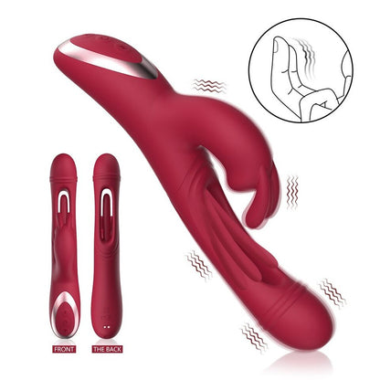 Thrusting Rabbit Vibrator G Spot Sex Toys, Waterproof & Rechargeable Realistic Silicone Dildo Vibrator with 3 Thrusting & 10 Vibrating Modes, Thick Pink Dildo for Women, Clit Stimulator