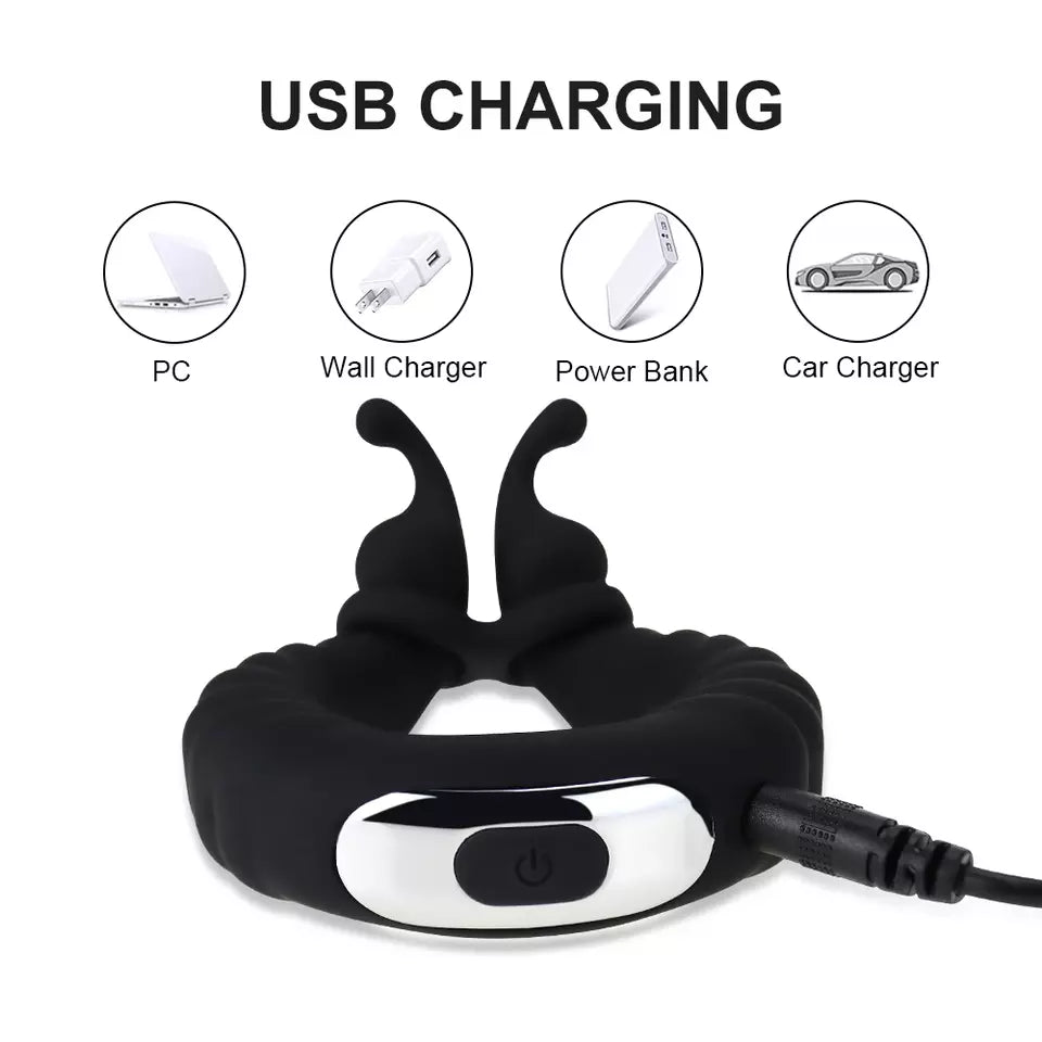 Cock Ring, Intimate Massager Ring with 10 Vibration Modes, Rechargeable, Vibrating PEIS Ring, Penis Vibrator, Sex Toy for Men Sex Toys for Longer Erection, Adult Toys, Mens Cock Ring