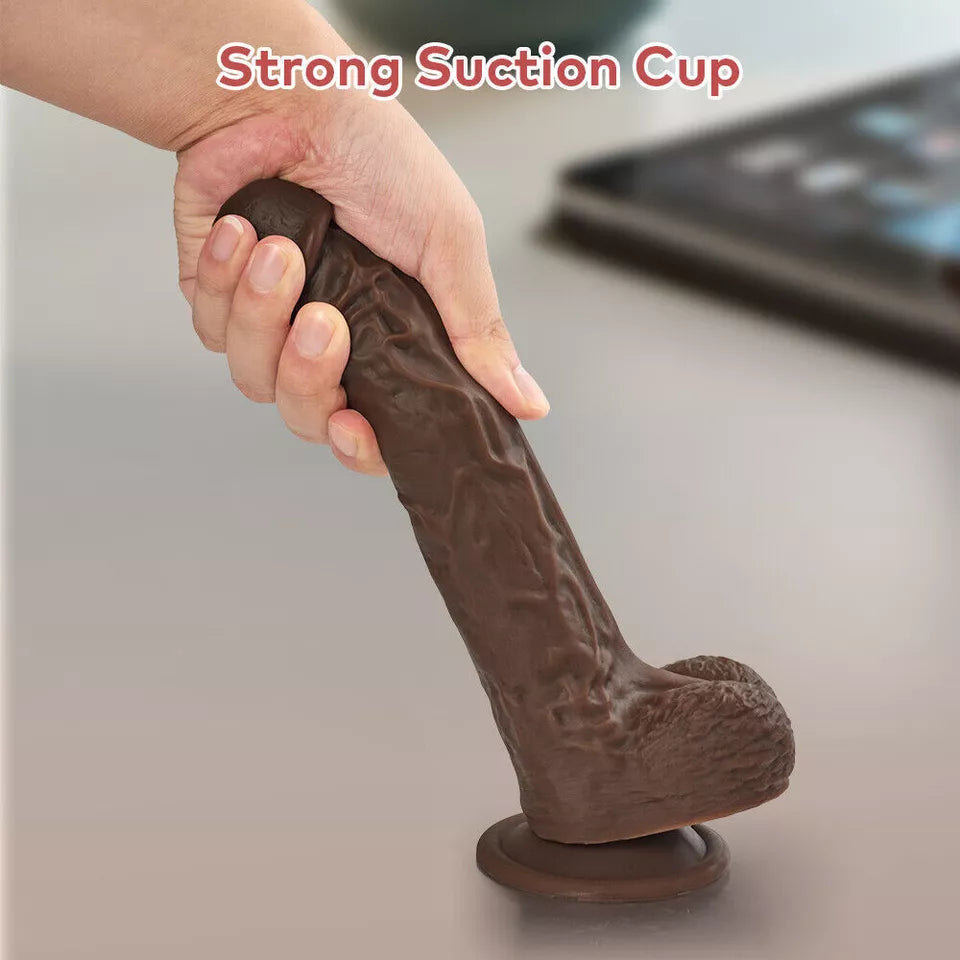 8.7" Thrusting Dildos Vibrator Sex Toys for Women, Black Dildo with 3 Thrusting & 9 Vibrations, Large Realistic Vibrating Dildo for G-spot Anal Play, Big Dildo Sex Toyscouples for Man Women Couples