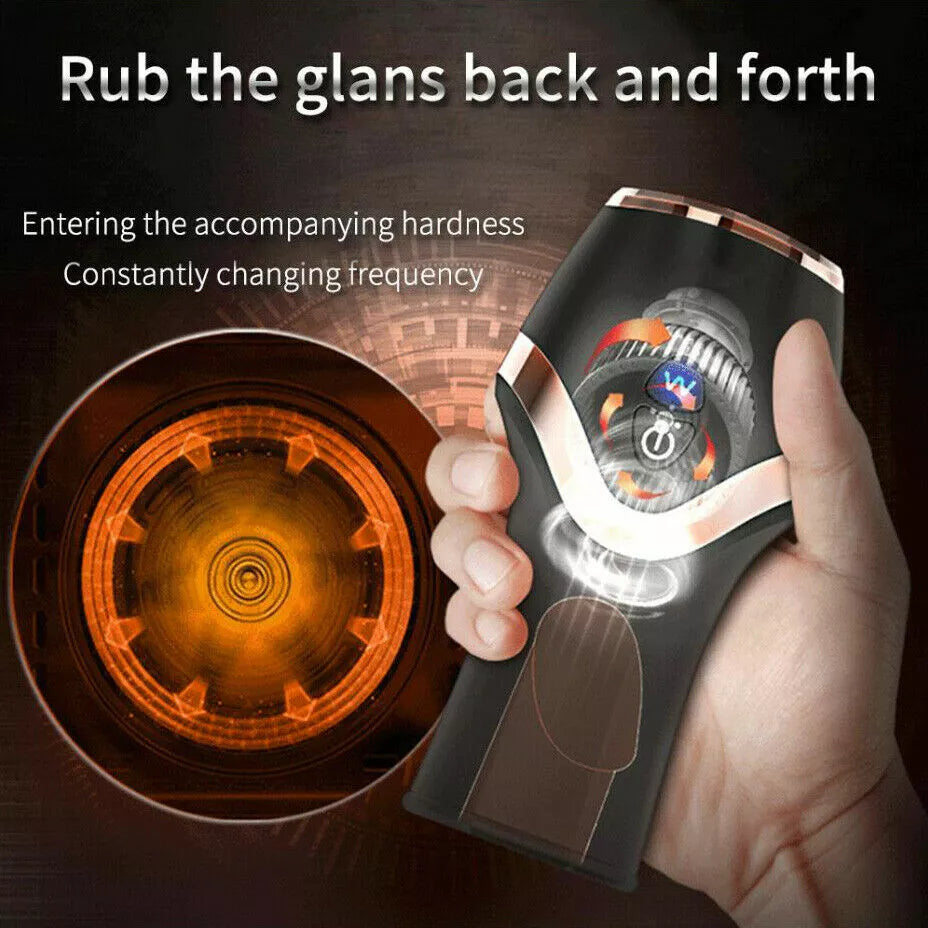 Rechargeable Male Personal Massager Trainer 12 Modes Vibration TPE ABS USB IPX5