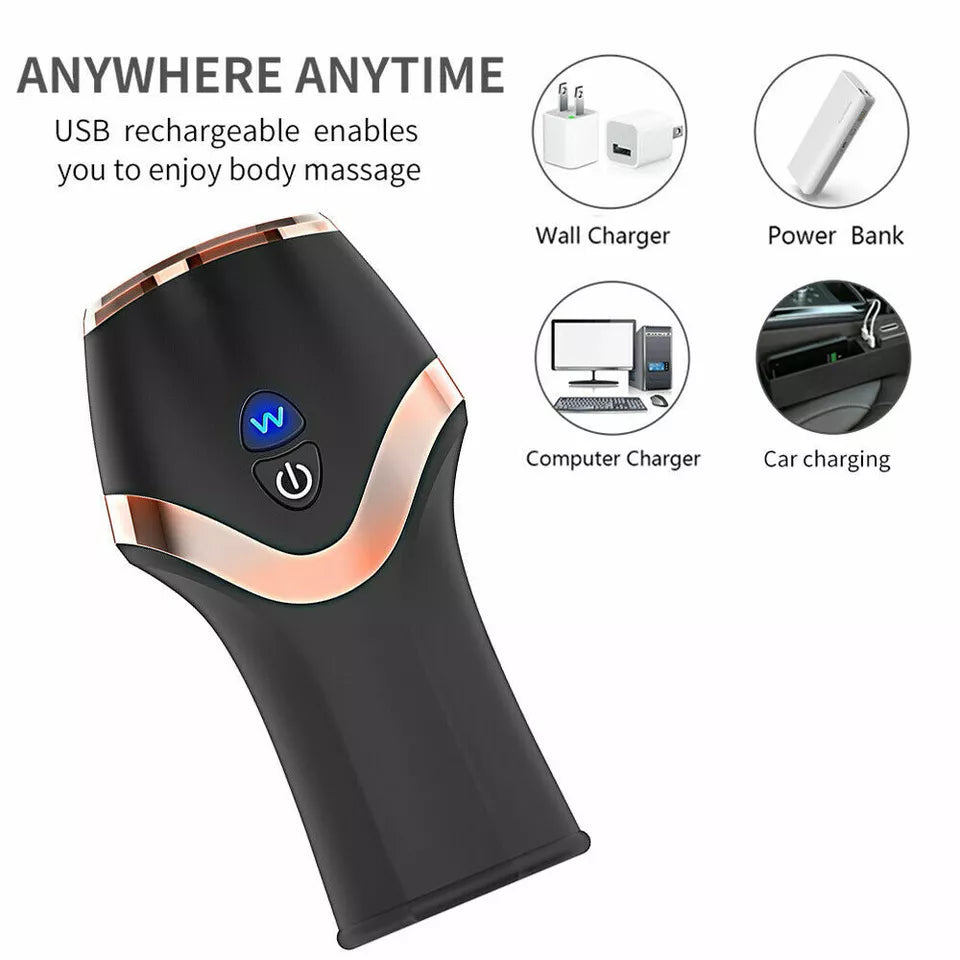 Rechargeable Male Personal Massager Trainer 12 Modes Vibration TPE ABS USB IPX5