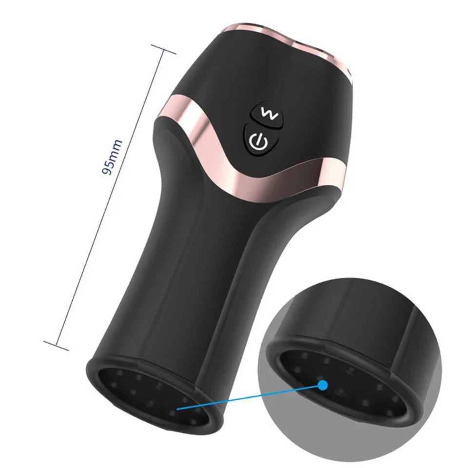 Rechargeable Male Personal Massager Trainer 12 Modes Vibration TPE ABS USB IPX5