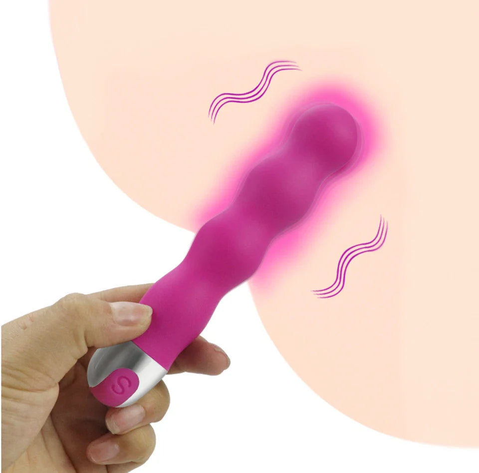 Rechargeable Silicone Vibrator – 10 Mode Waterproof Body Massager, USB Charging, Soft Touch (Pink)