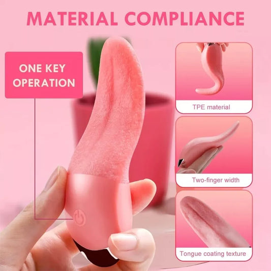 Tongue Licking Vibrator Oral Simulator Clitoral Stimulator 7 Speeds 3 Frequencies