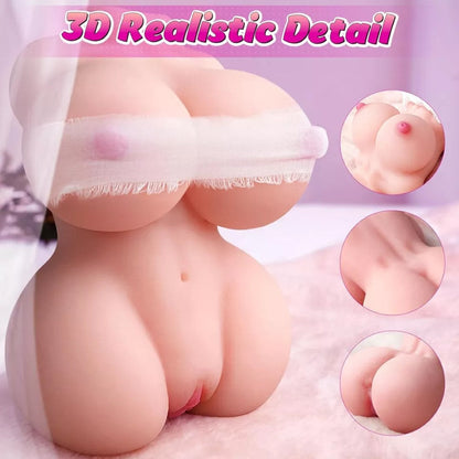 Realistic Silicone Half Body Torso Adult Pleasure Toy – Soft Skin Feel – Weighted 2.4kg Compact Model