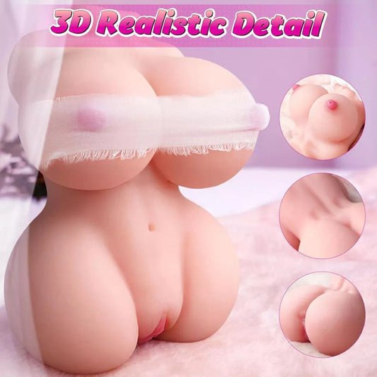 Realistic Silicone Half Body Torso Adult Pleasure Toy – Soft Skin Feel – Weighted 2.4kg Compact Model