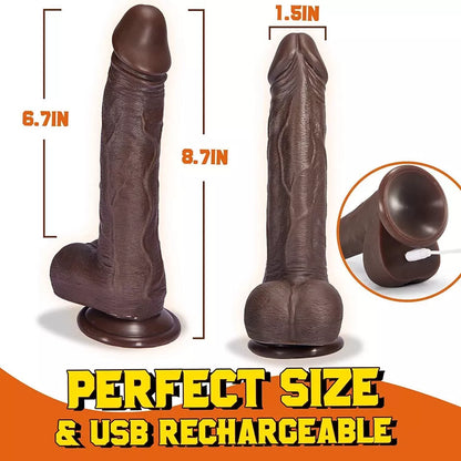 8.7" Thrusting Dildos Vibrator Sex Toys for Women, Black Dildo with 3 Thrusting & 9 Vibrations, Large Realistic Vibrating Dildo for G-spot Anal Play, Big Dildo Sex Toyscouples for Man Women Couples