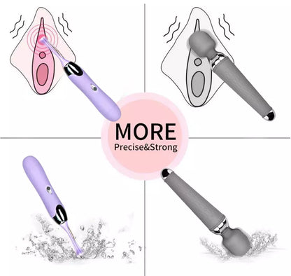 3in1 Clitoral Vibrator Stimulator 360° Rotating Waterproof Quiet Mini Massager