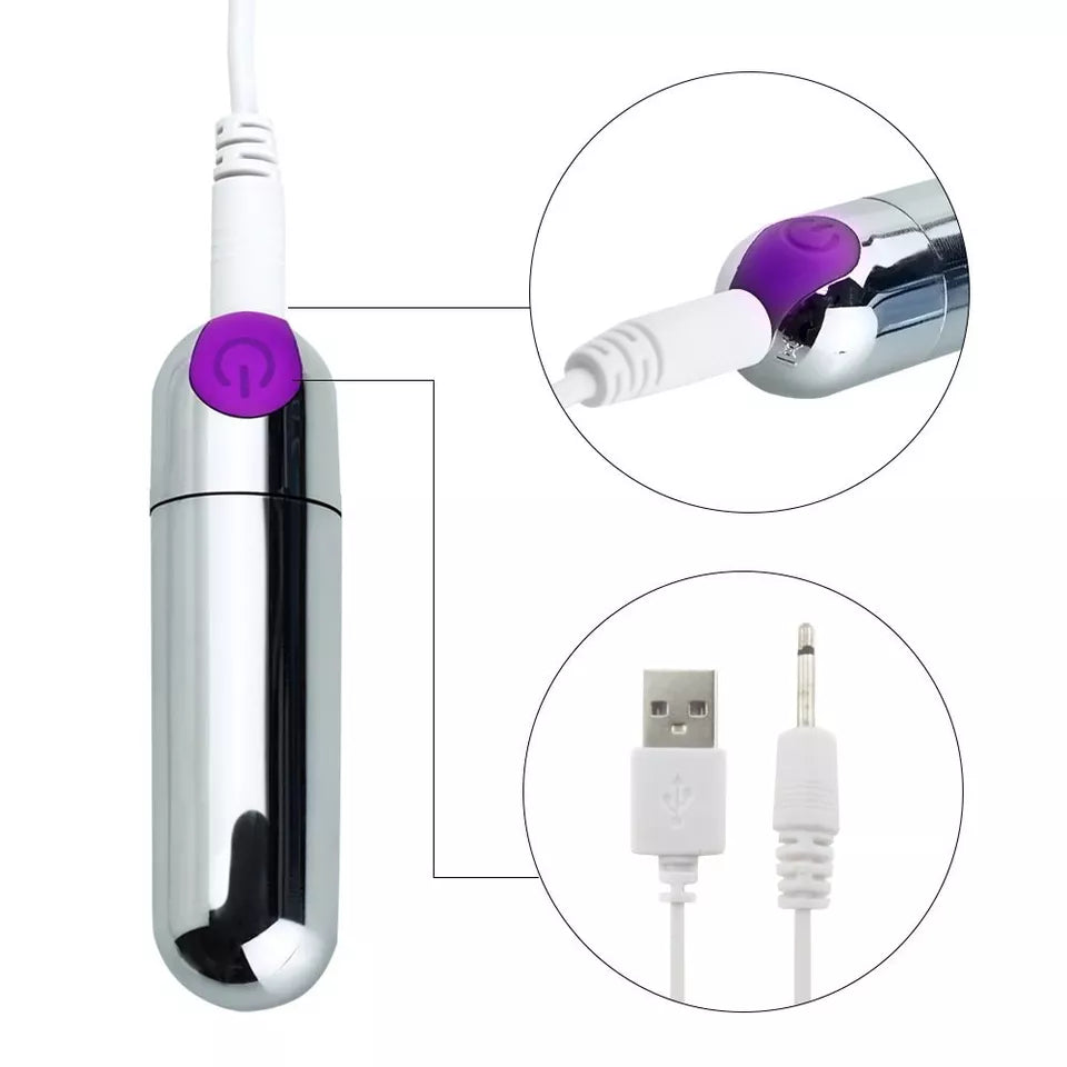 Strong Shock Quiet 10 Silent Speeds Powerful Mini Travel Bullet Rod Soft Silicone Toys for Women Pleasure, Waterproof Small Bullet Tool Massage Ball for Women Men Travel Gift