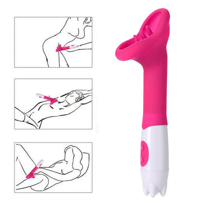 12 Mode Clitoral Suction Vibrator Waterproof Silicone Massager Pink (AAA Battery)