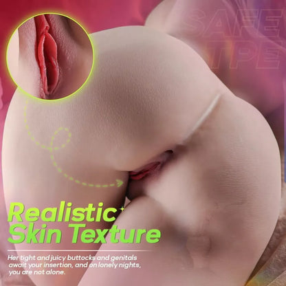 12LB Life Size Sex Doll with Flexible Torso, Ultra-Realistic Sex Dolls with Full Size Real Skin Texture, 3 in 1 Big Breasts Hot Butt Pussy Ass Hole Sex, Adult Sex Toys for Men Orgasms