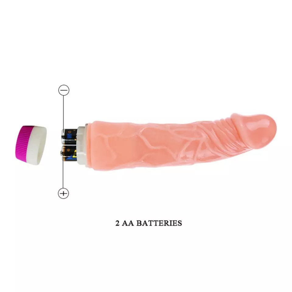 7 Inch Dildo Multi Speed Vibrator Personal Massager with 7 Vibration Modes, Realistic Textured Design, Easy Dial Control, Smooth Finish Adult Toy for Discreet Solo or Couples Use