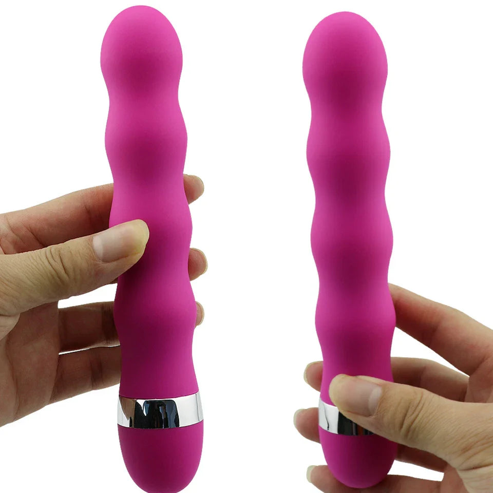 Rechargeable Silicone Vibrator – 10 Mode Waterproof Body Massager, USB Charging, Soft Touch (Pink)