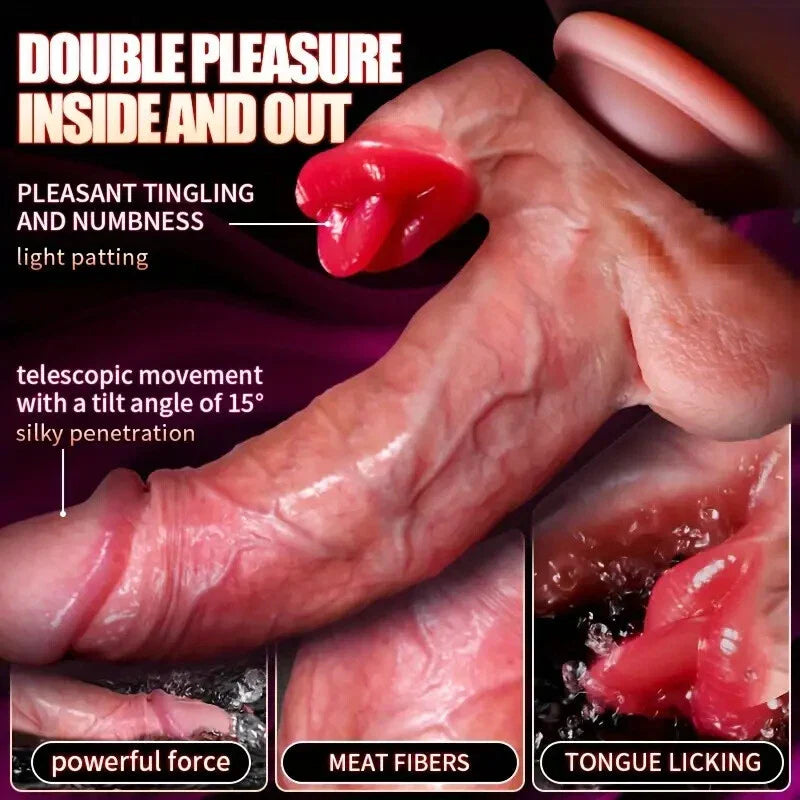 Rechargeable Personal Massager Thrusting Rotating Suction Base 10 Modes Waterproof