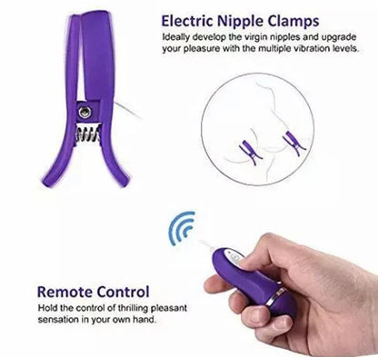 Vibrating Breast Nipple Clamps,Nipple Clamps for Women with 10 Vibration Frequencies,IPX7 Waterproof,Nipple Sex toys