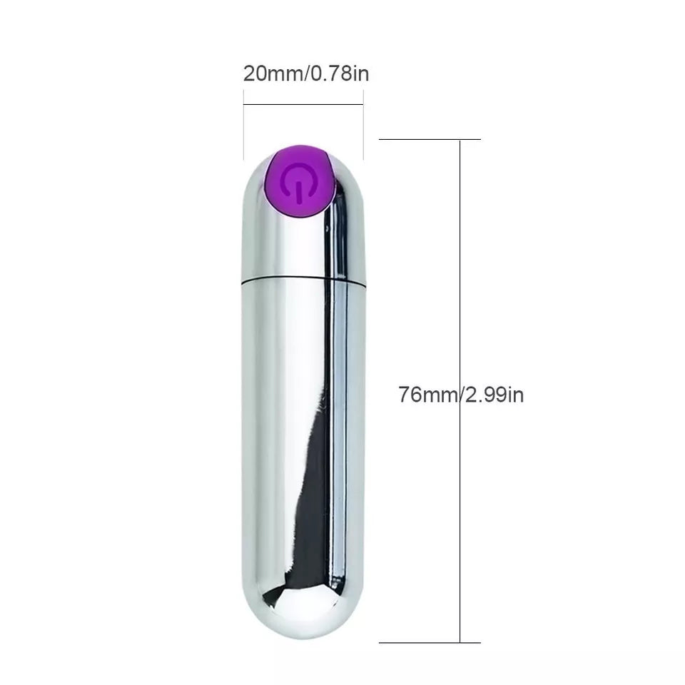 Strong Shock Quiet 10 Silent Speeds Powerful Mini Travel Bullet Rod Soft Silicone Toys for Women Pleasure, Waterproof Small Bullet Tool Massage Ball for Women Men Travel Gift