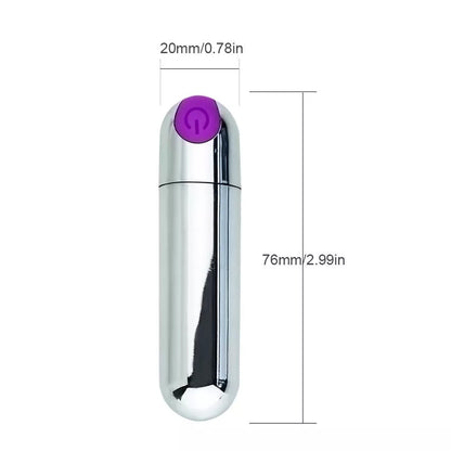 Strong Shock Quiet 10 Silent Speeds Powerful Mini Travel Bullet Rod Soft Silicone Toys for Women Pleasure, Waterproof Small Bullet Tool Massage Ball for Women Men Travel Gift