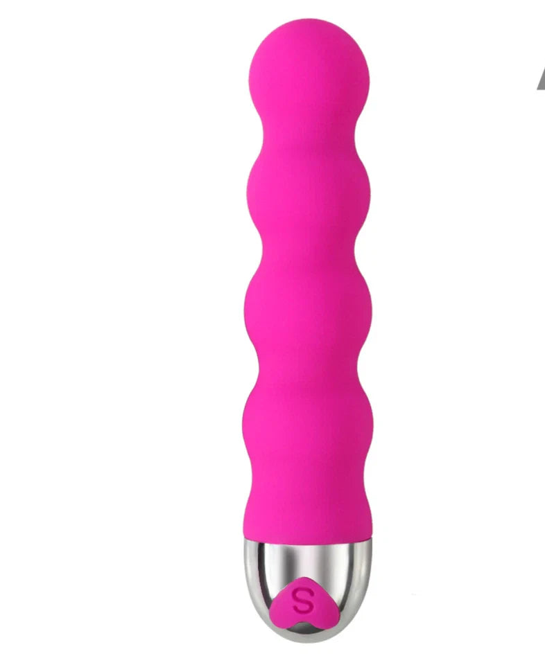 Rechargeable Silicone Vibrator – 10 Mode Waterproof Body Massager, USB Charging, Soft Touch (Pink)