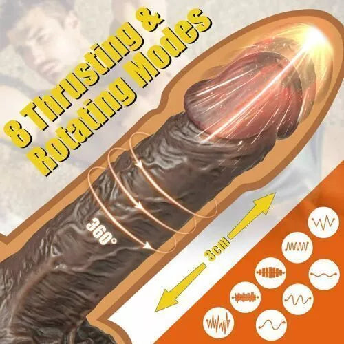 8.7" Thrusting Dildos Vibrator Sex Toys for Women, Black Dildo with 3 Thrusting & 9 Vibrations, Large Realistic Vibrating Dildo for G-spot Anal Play, Big Dildo Sex Toyscouples for Man Women Couples