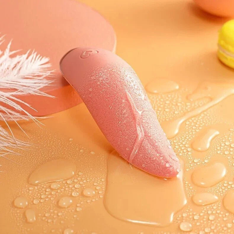 Tongue Licking Vibrator Oral Simulator Clitoral Stimulator Real Touch Tongue Massager 7 Speeds 3 Frequencies Waterproof Quiet Pink