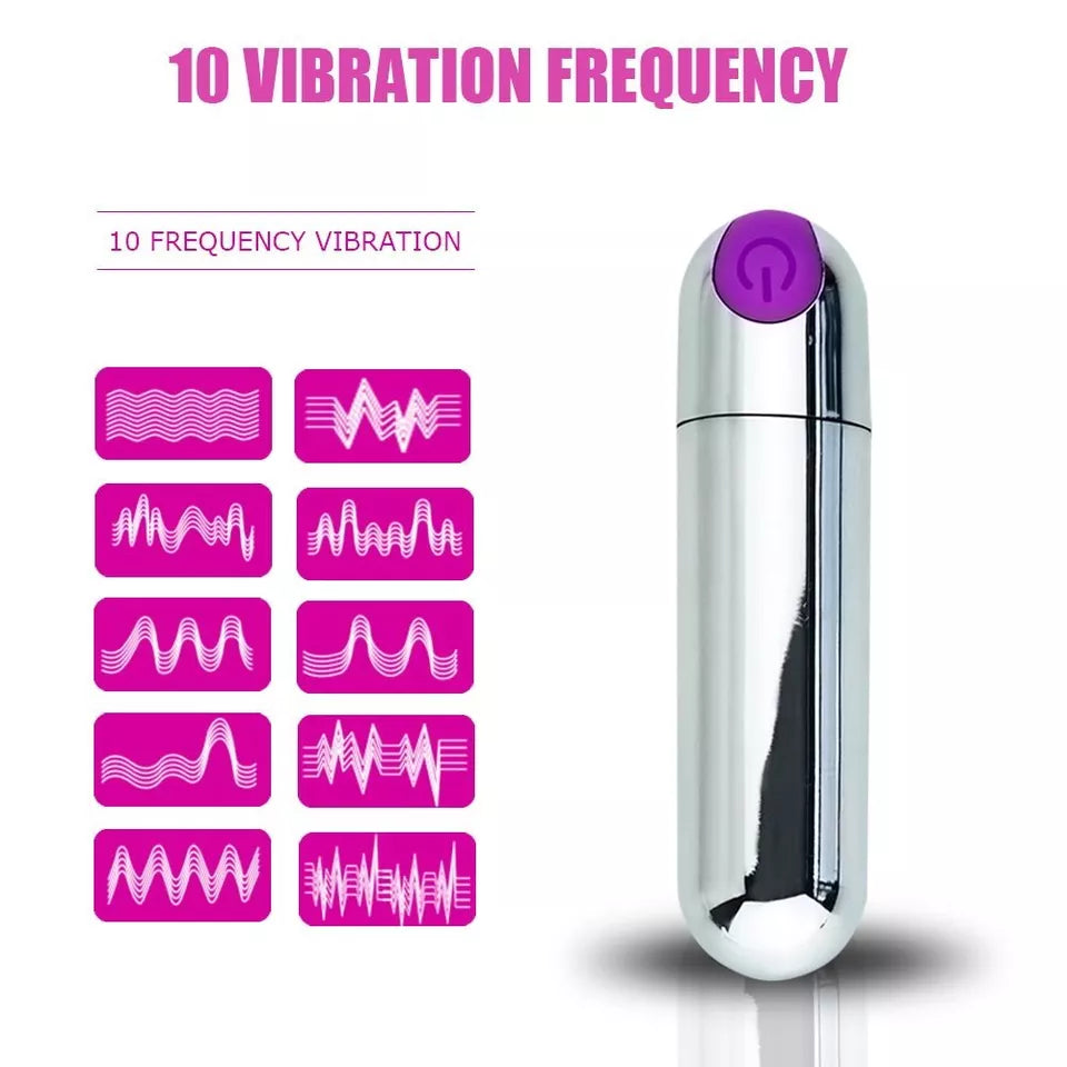 Strong Shock Quiet 10 Silent Speeds Powerful Mini Travel Bullet Rod Soft Silicone Toys for Women Pleasure, Waterproof Small Bullet Tool Massage Ball for Women Men Travel Gift