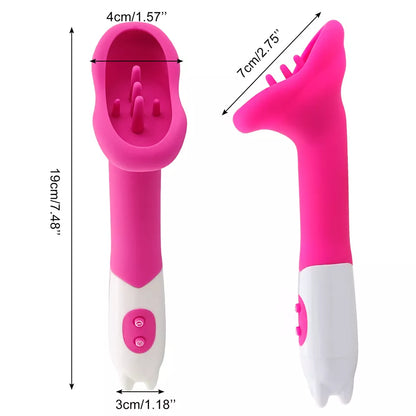 12 Mode Clitoral Suction Vibrator Waterproof Silicone Massager Pink (AAA Battery)