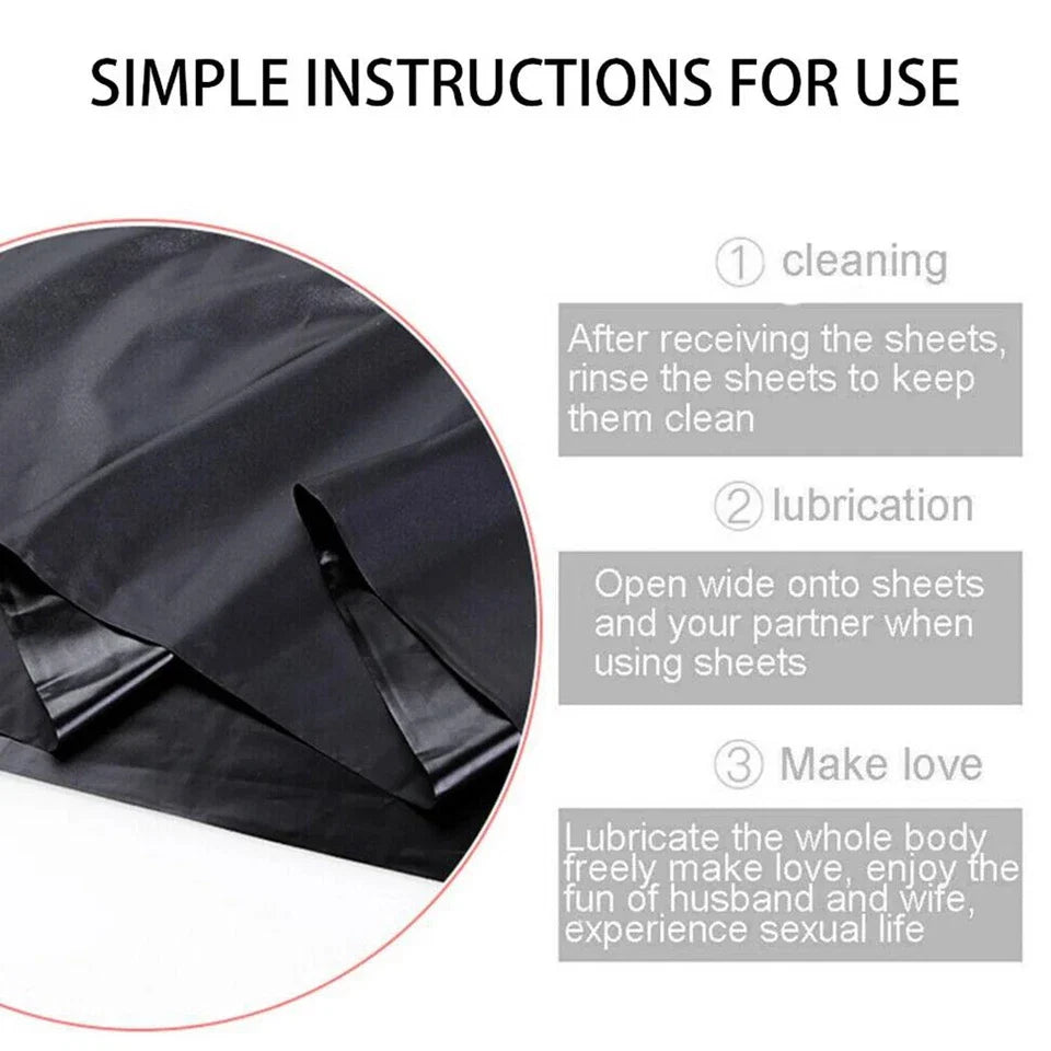 Waterproof Mattress Cover for Couples Adult Play | PVC Bed Sheet Protector Reusable | Stain & Spill Protection, Massage Play Sheet, Body-Safe Sex Toy Bedding Adult