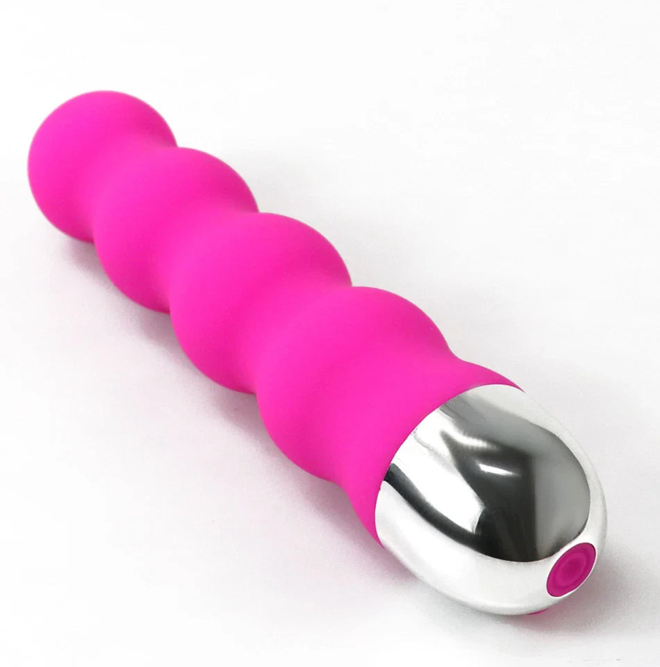 Rechargeable Silicone Vibrator – 10 Mode Waterproof Body Massager, USB Charging, Soft Touch (Pink)