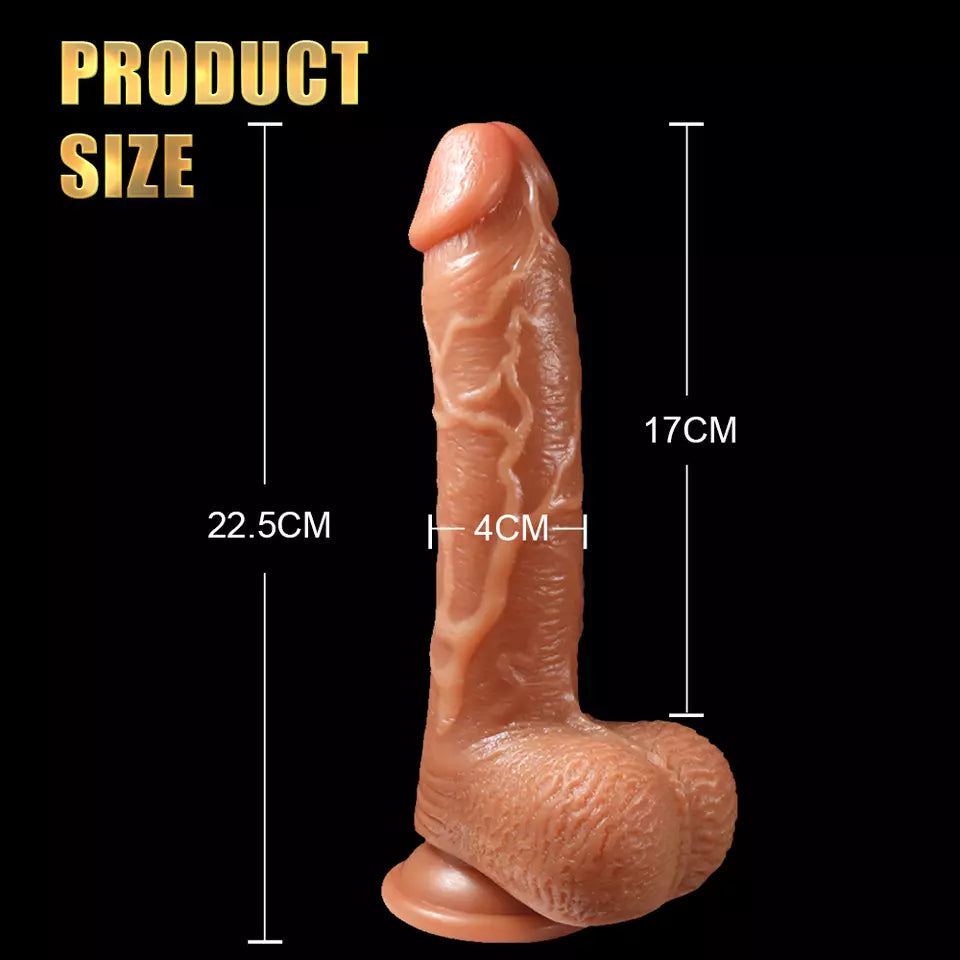 Thrusting Dildo Vibrator with Vibrating & Heating, Soft Realistic Silicone Anal Dildos for Clit G-spot Stimulation, Remote Control Dildo with Strong Suction Cup, Adult Sex Toys for Women Couple, 8.5''