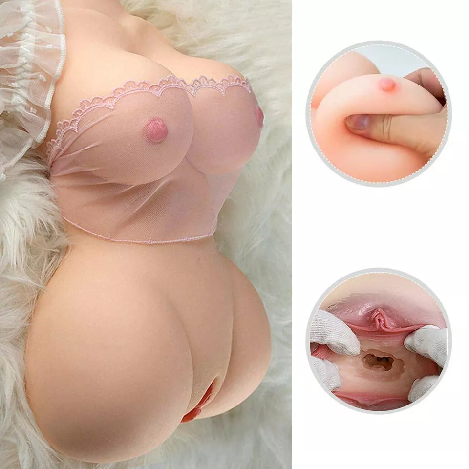 5.2lb Life Size Sex Doll for Men with Flexible Torso,Realistic Full Size Body Flesh Skin Texture, Soft Butt Big Breasts Pussy Ass Masturbation Hole & Breast Sex Toy for Men